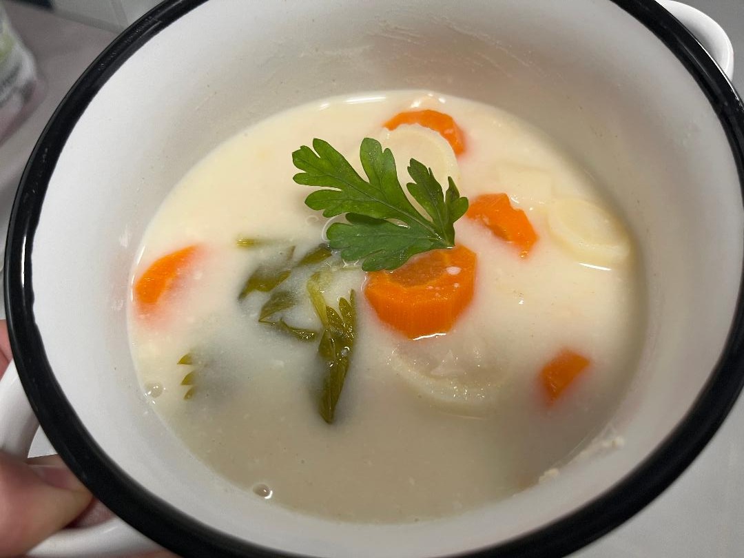 Sváb tejfölös bableves