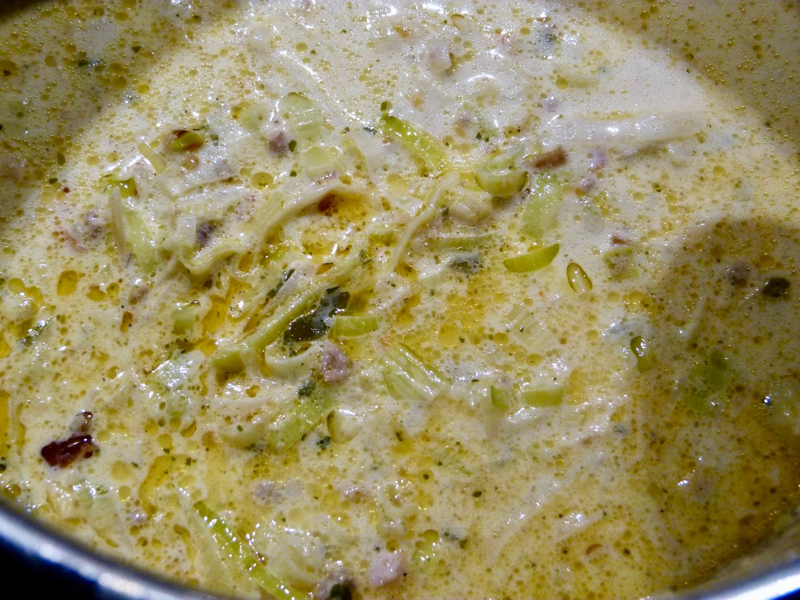 Német póréhagyma leves darált hússal 