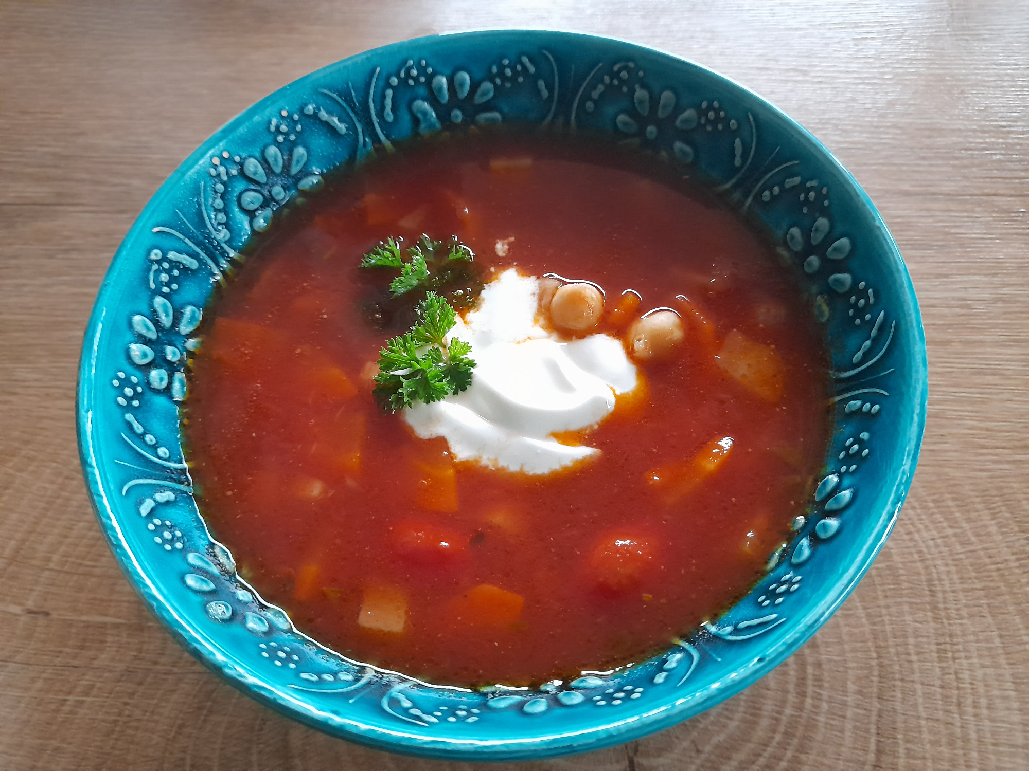 Fűszeres csicseriborsó leves