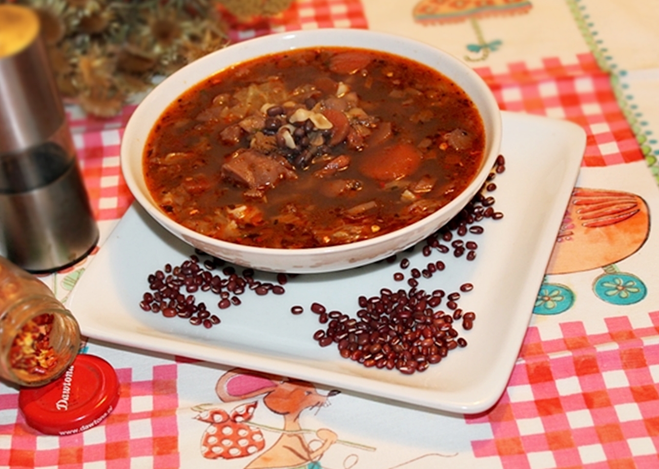 Adzukibableves sok zöldséggel