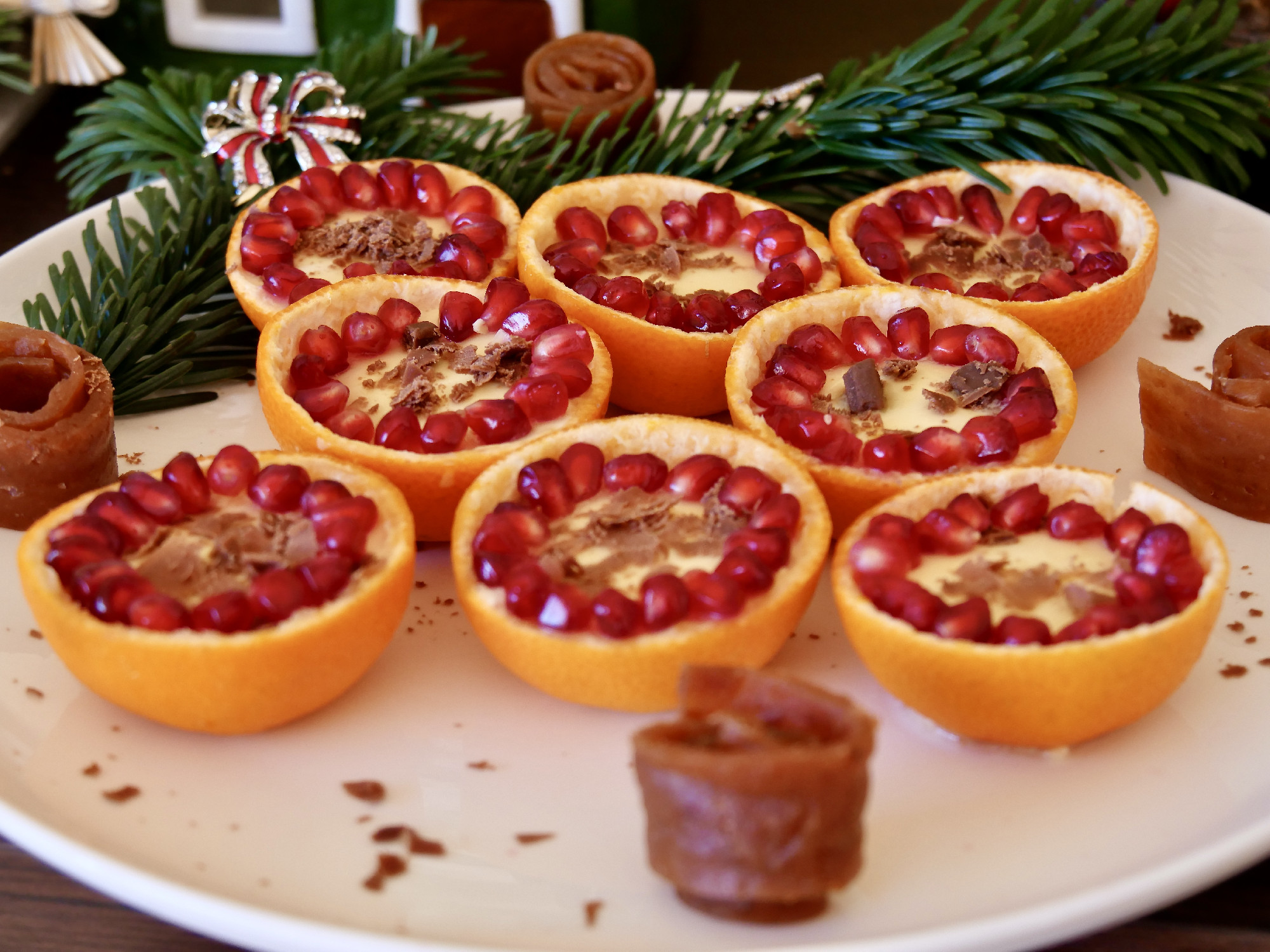 Adventi krémes mandarin kosárkák