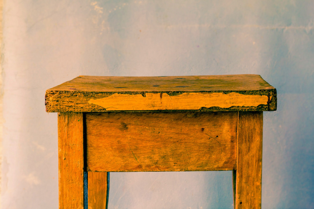 Old wooden table dirty background