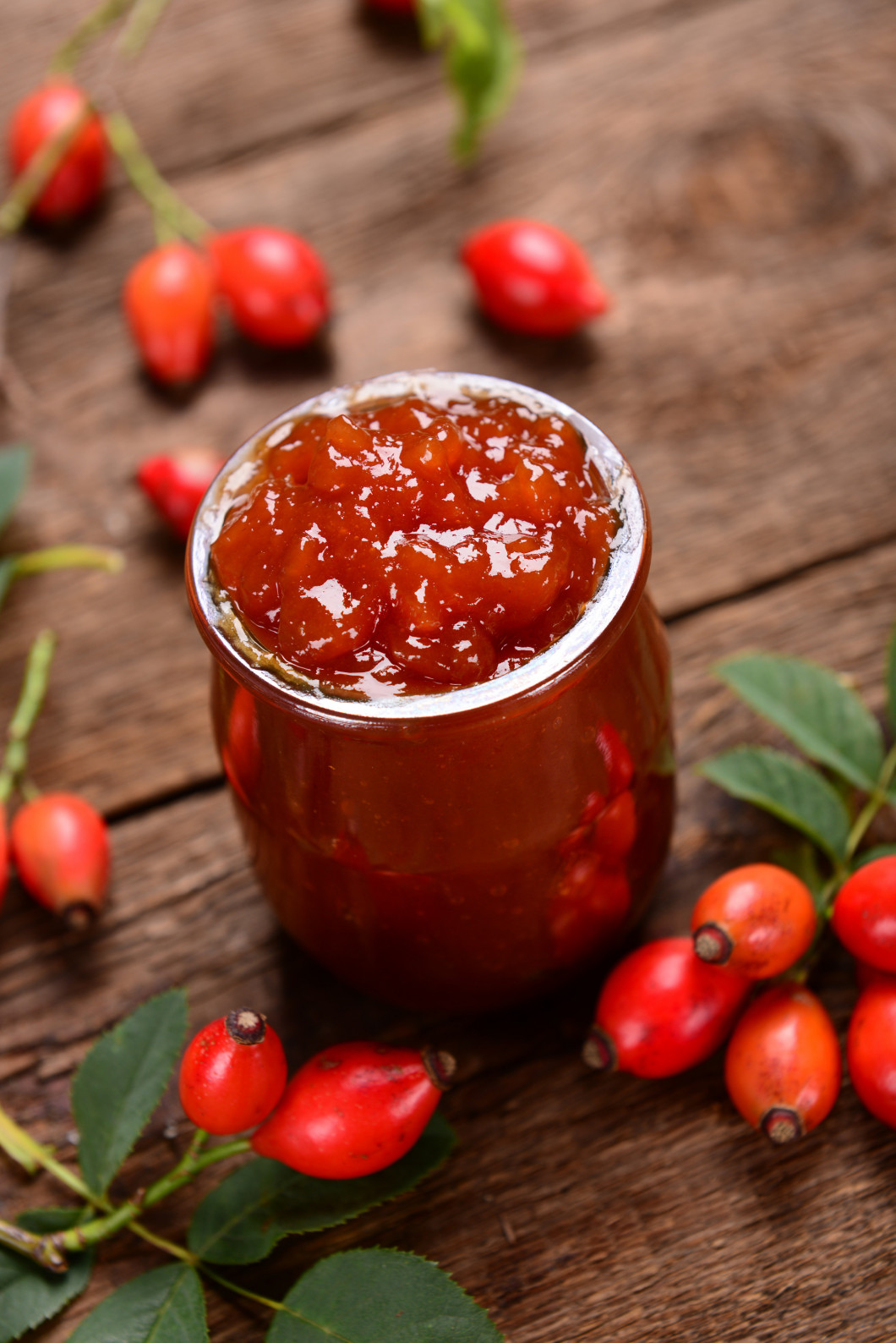 Wild rose fruits jam
