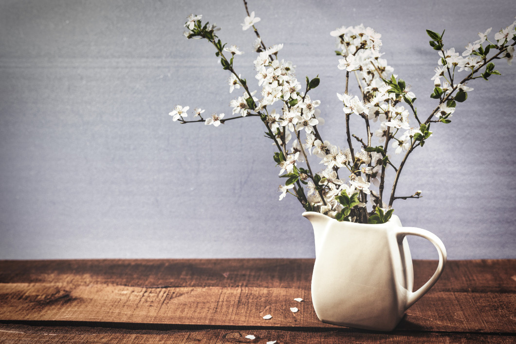 Vintage spring floral background