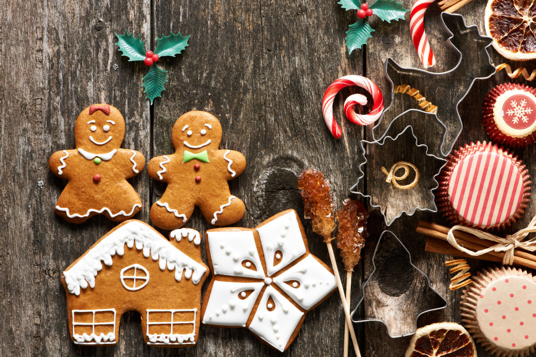 Christmas homemade gingerbread cookies