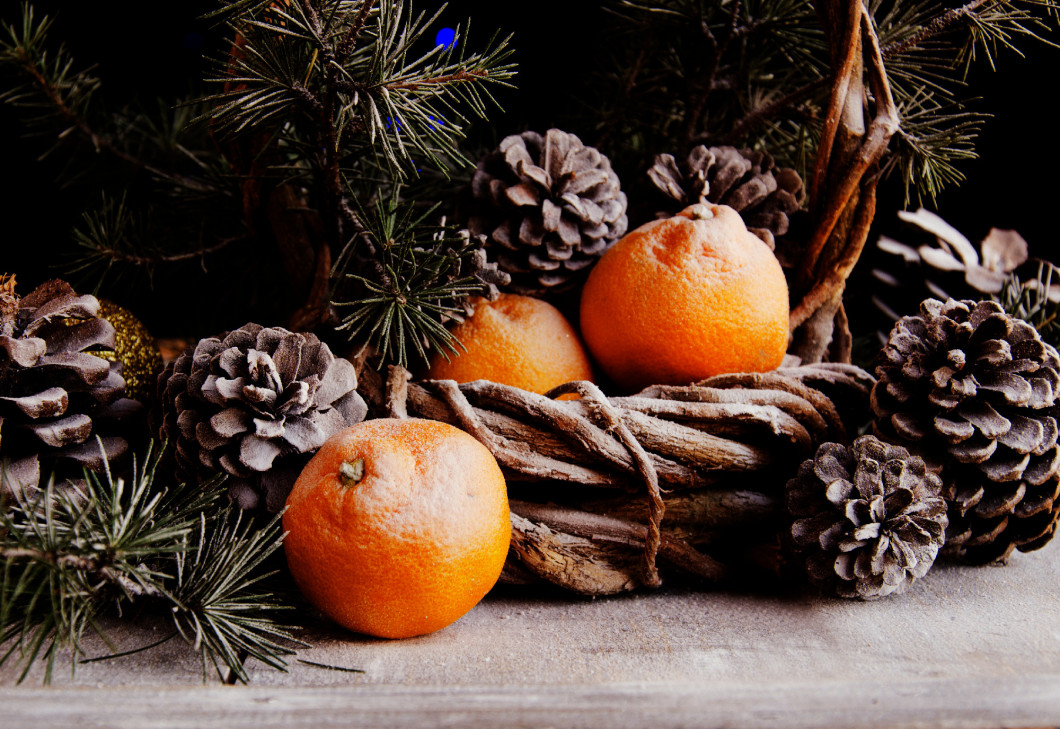 Christmas decoration with fir branches