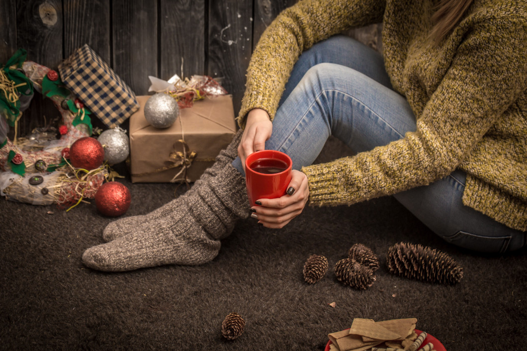 girl with red Cup in hand