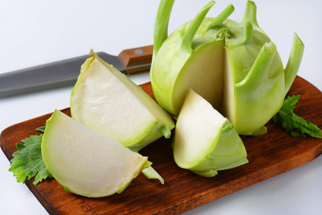 Fresh kohlrabi