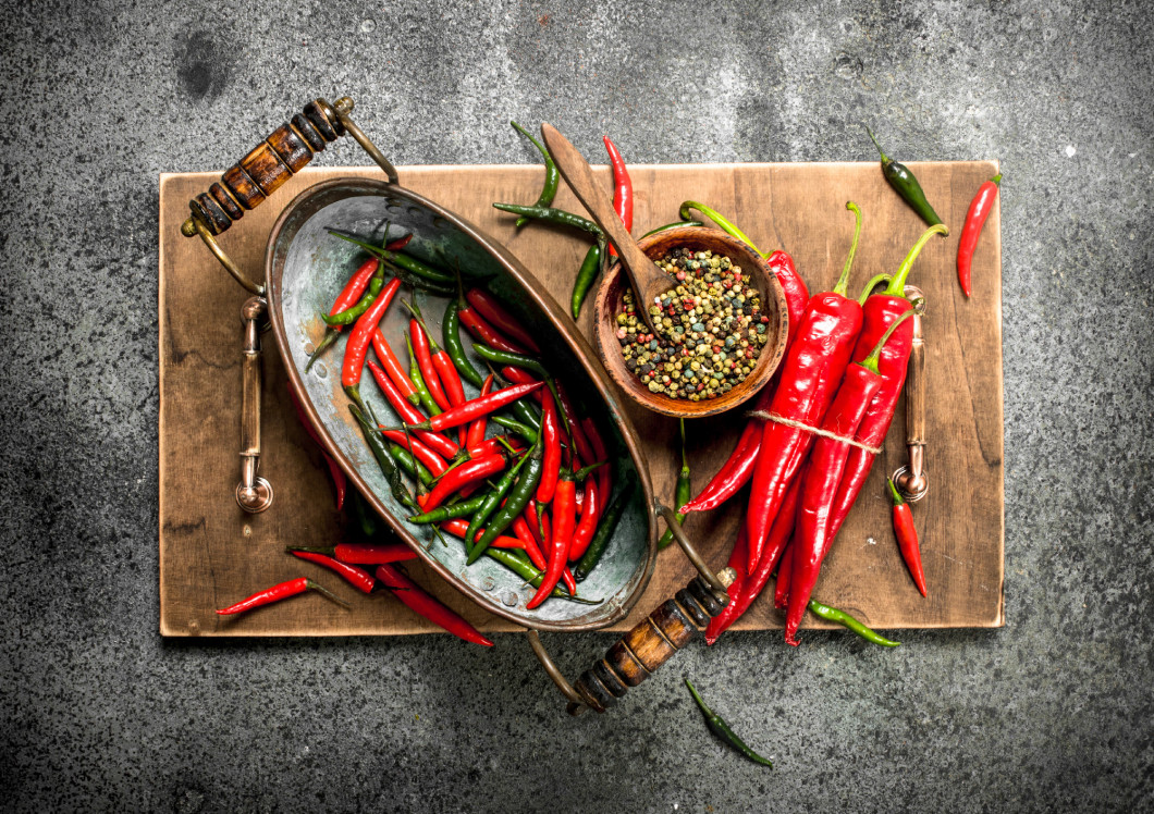 Fresh pepper in a bowl.