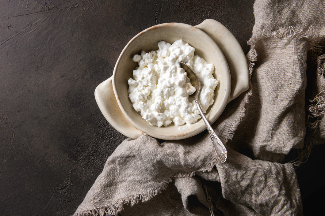 Homemade cottage cheese