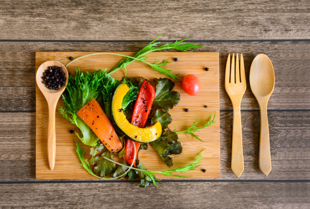 Ingredients of Fresh vegetable salad