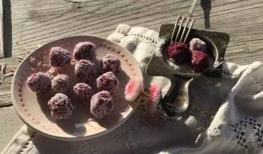 Rózsaszín kókuszgolyó