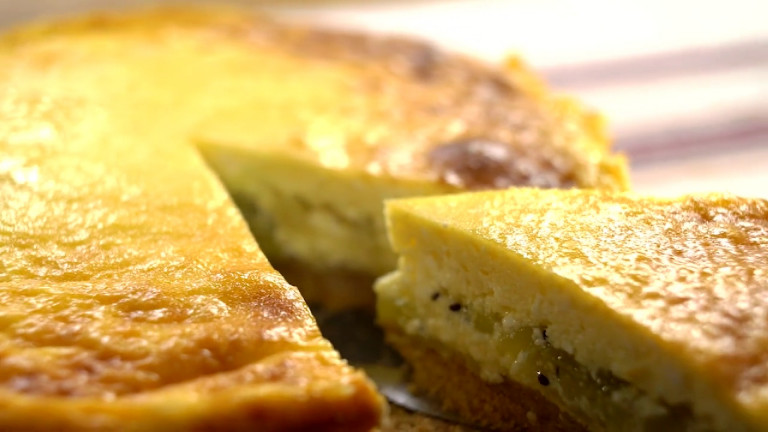 Gyümölcsös sajttorta